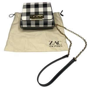 ZAC ZAC POSEN Black & White Gingham Mini Crossbody